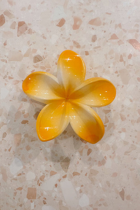 Frangipani Claw Clip - Light Orange