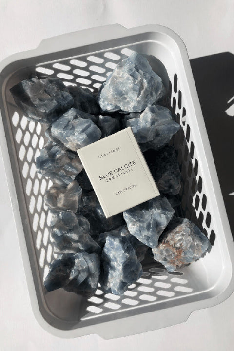 Blue Calcite Raw Crystal - Creativity