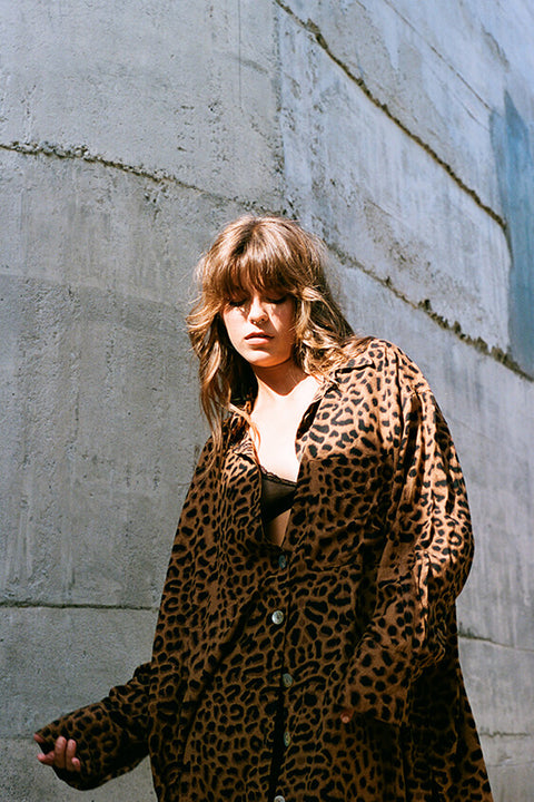 Classic Oversized Boyfriend Shirt - Leopard
