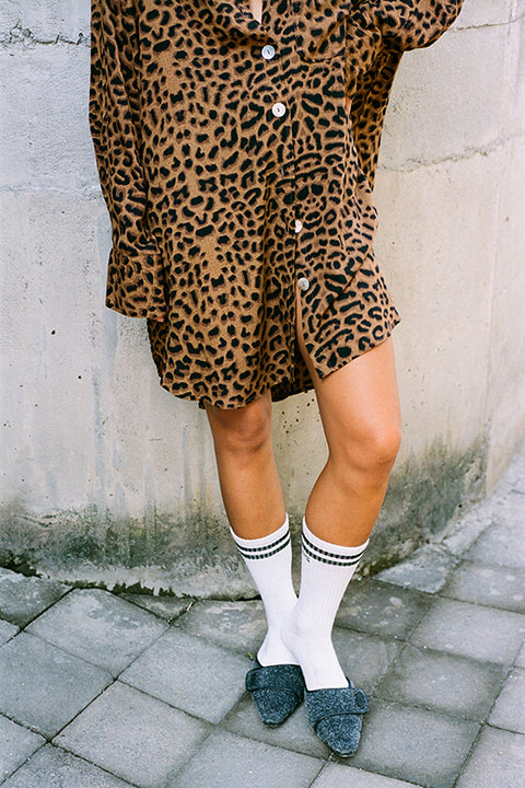 Classic Oversized Boyfriend Shirt - Leopard
