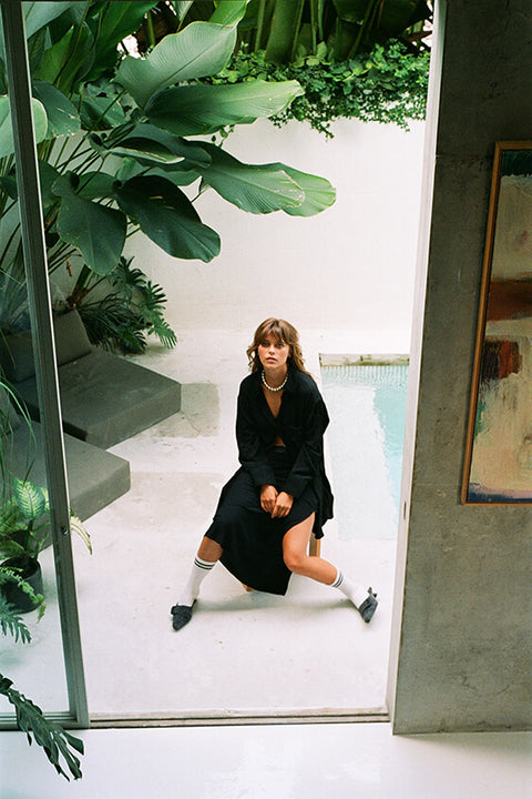 Lou Bias Slip Skirt - Black Fujiette