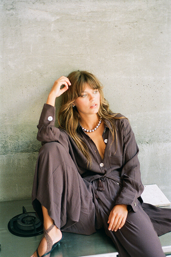 Safari Paperbag Pant - Choc Fujiette