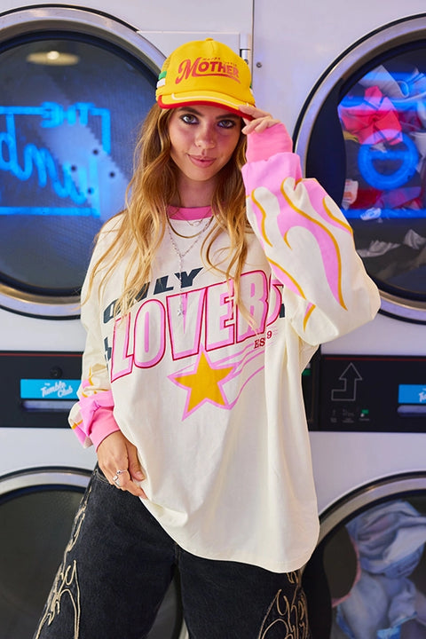 Moto Long Sleeve Tee - Cream