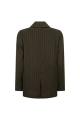 1998 Striped Blazer - Espresso Brown