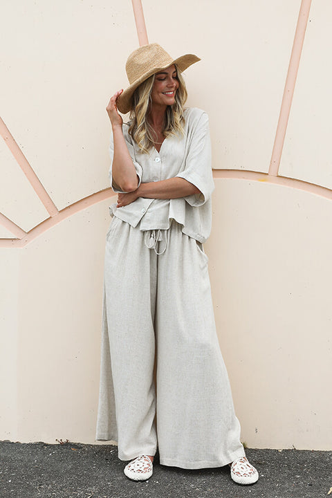 Safari Lounge Pants - Natural Linen