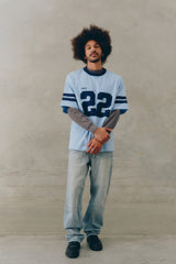 22 Motion Tee - Powder Blue and Navy