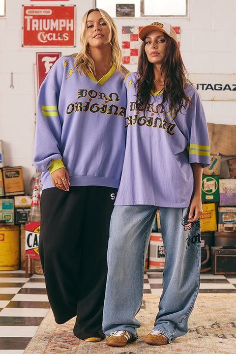 The Born Original Tee - Chartreuse & Lilac