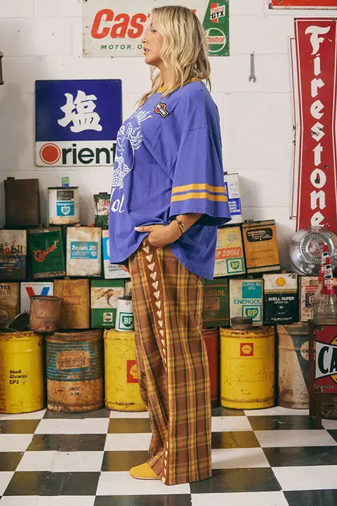 The Raving Hearts Pants - Tartan Mustard