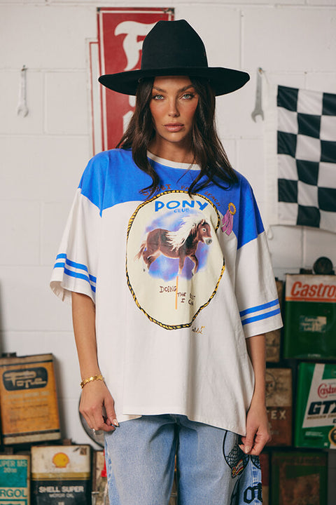 COMING SOON - Pony Club Tee - Blue
