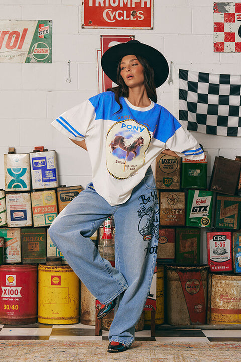 COMING SOON - Pony Club Tee - Blue