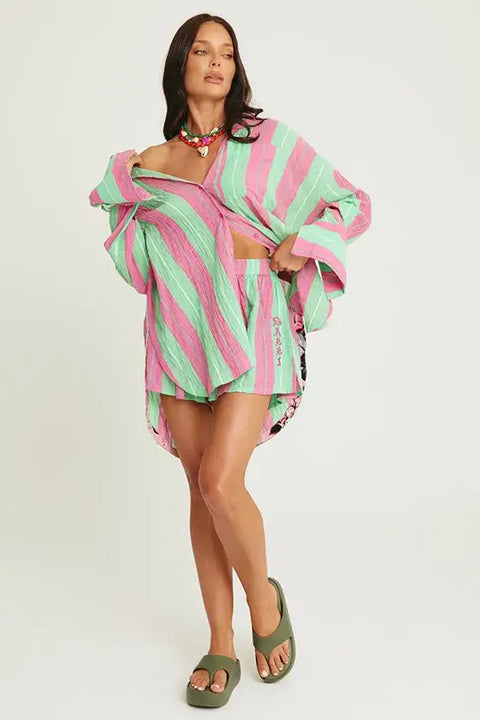 The Don Julio Shirt - Pop Stripe Green