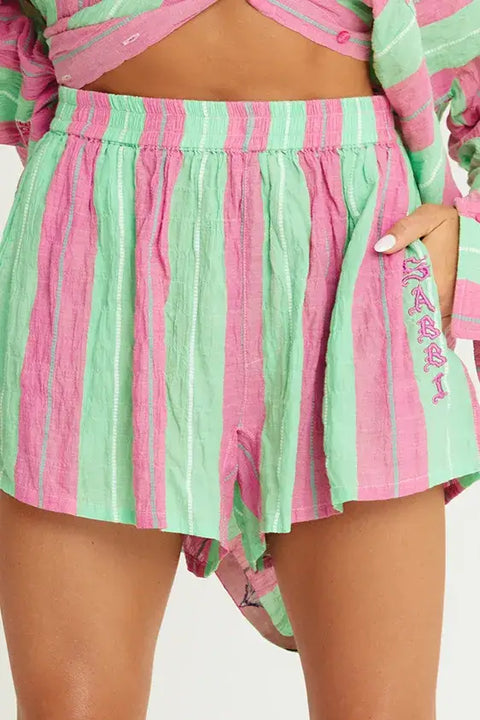 The Boxer Short - Pop Stripe Green