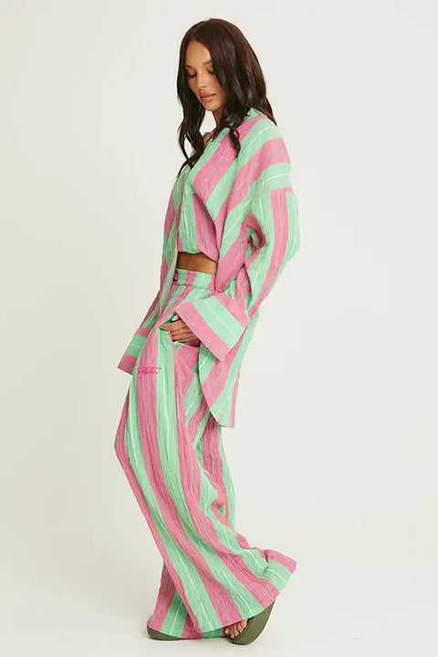 The Mexicola Pants - Pop Stripe Green