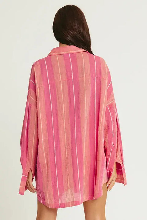 The Don Julio Shirt - Pop Stripe Peach