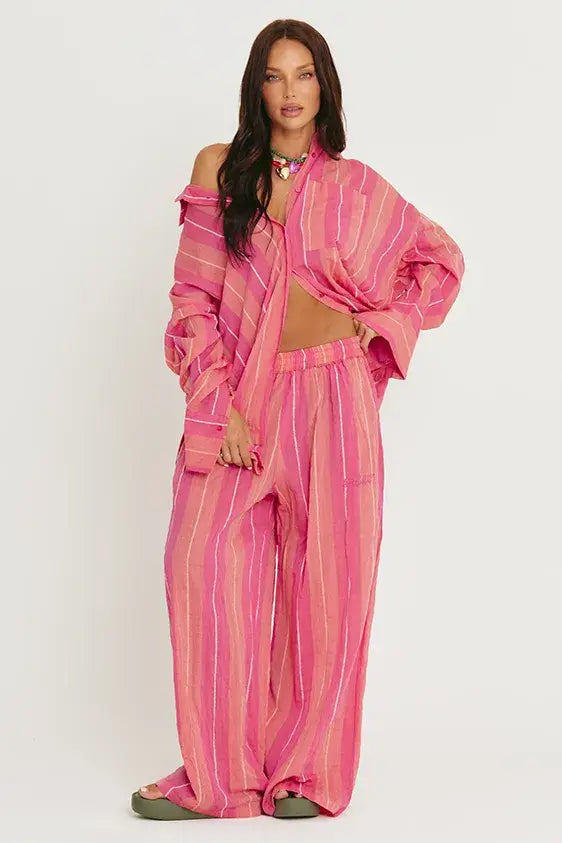 The Mexicola Pants - Pop Stripe Peach