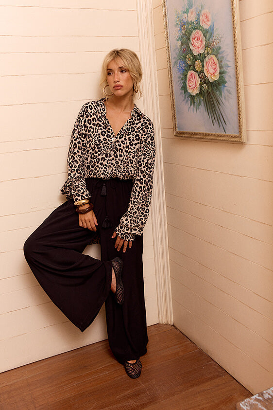 Safari Paperbag Pant - Black
