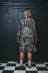 The 10 Long Sleeve Mesh Top - Camo