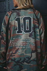 The 10 Long Sleeve Mesh Top - Camo