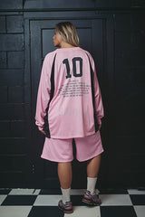 The 10 Long Sleeve Mesh Top - Pink