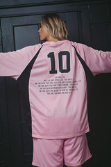 The 10 Long Sleeve Mesh Top - Pink