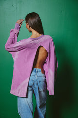 The Baby Got Back Long Sleeve Tee - Violet