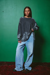 The Baby Got Back Long Sleeve Tee - Charcoal