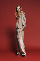 Acid wash Track Pants- Beige