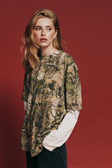Round One Layered Tee - Vintage Camo