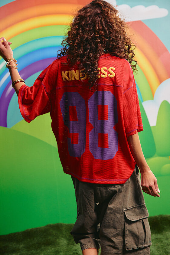 The Shine Bright Mesh Tee - Red