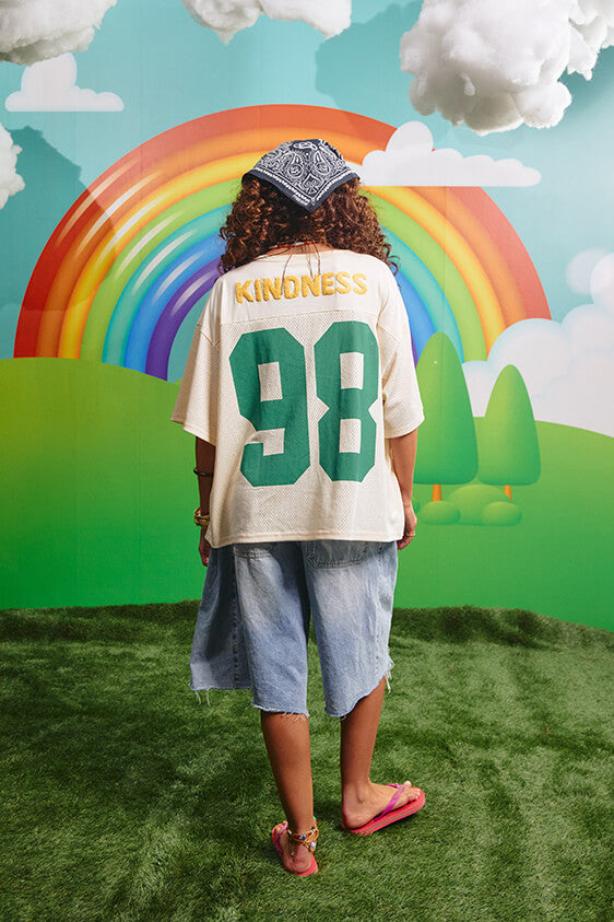 The Court Side Mesh Tee - Cream