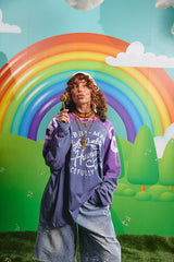 The High Quality Human Long Sleeve Tee - Purple