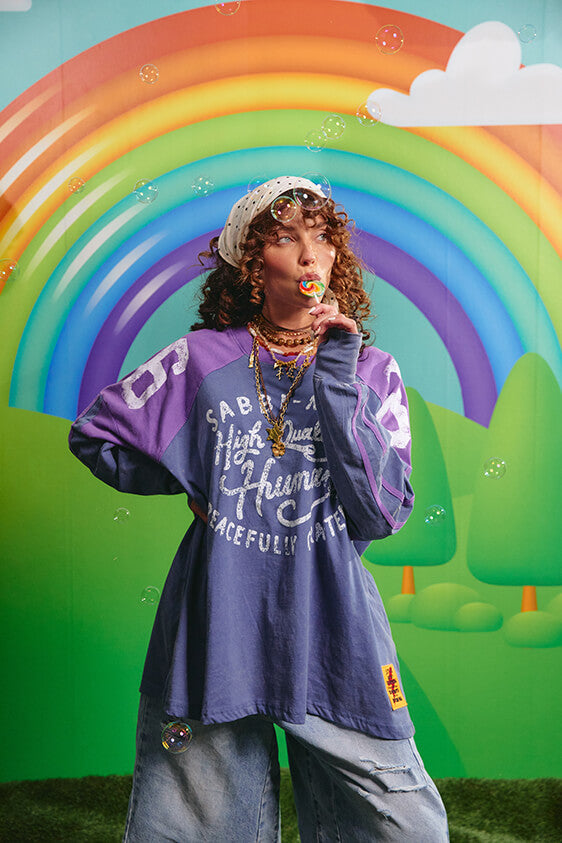 The High Quality Human Long Sleeve Tee - Purple