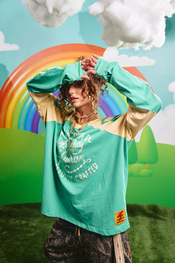 The High Quality Human Long Sleeve Tee - Green
