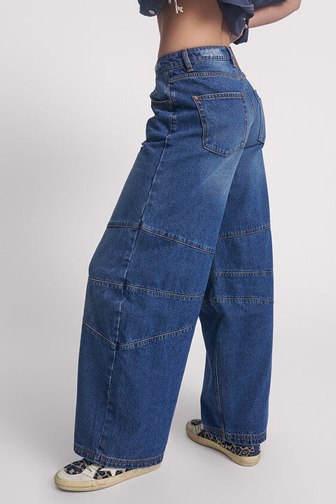 Deep Pacifica Barrel Mid Waist Denim Jean