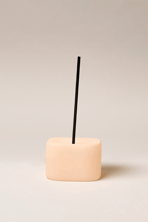 Frosted Cube Holder - Peach
