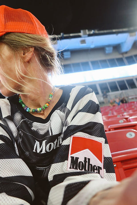 Mother Striped Mesh Long Sleeve