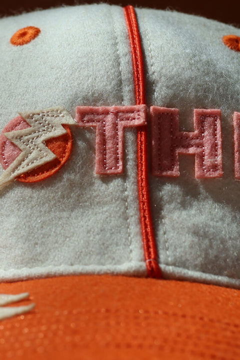Happy Little Mother Lighting Bolt Cap - Orange