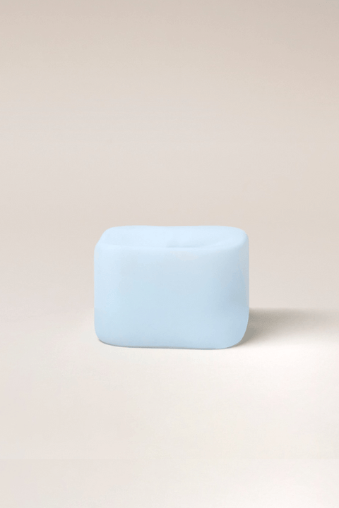 Frosted Cube Holder - Blue