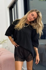 Amélie Lace Shorts - Black