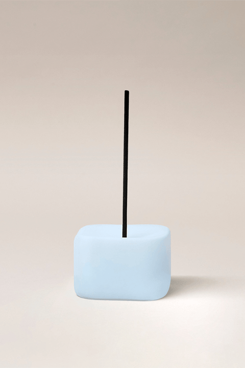 Frosted Cube Holder - Blue