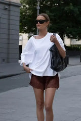 Amélie Lace Shorts - Chocolate
