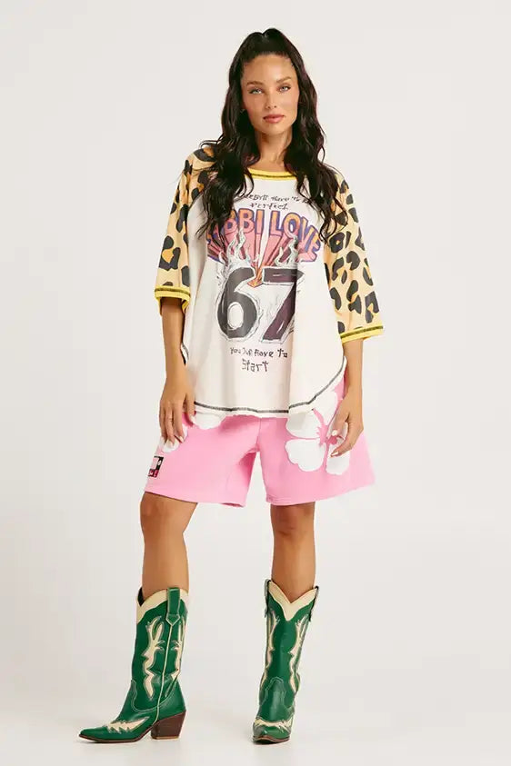 The 67 Raglan Tee - Leopard
