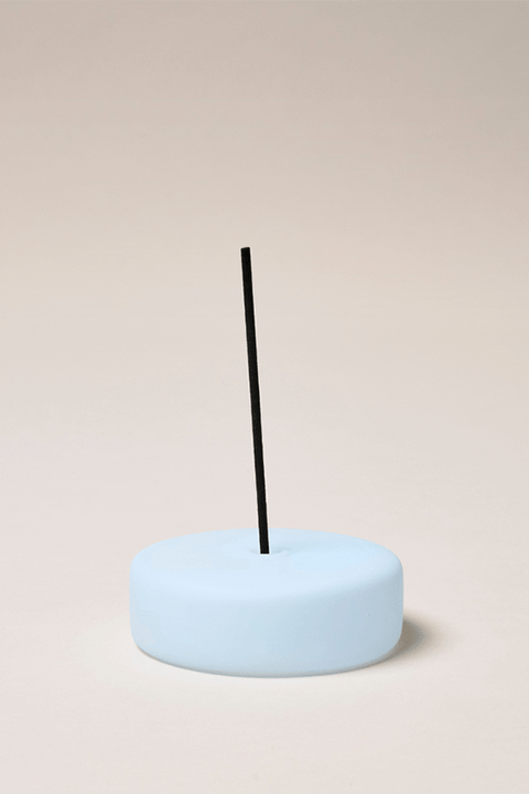 Frosted Glass Holder Large - Blue