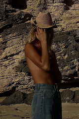 Cowboy Raffia Hat- Natural