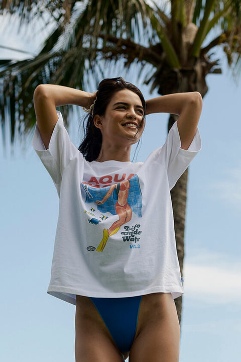 Aqua Pacific Tee - White