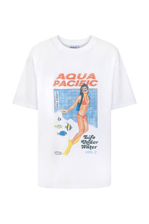 Aqua Pacific Tee - White