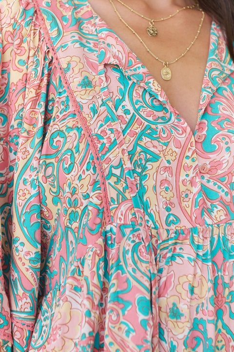 Adela Mini Dress - Ocean Lullaby Print