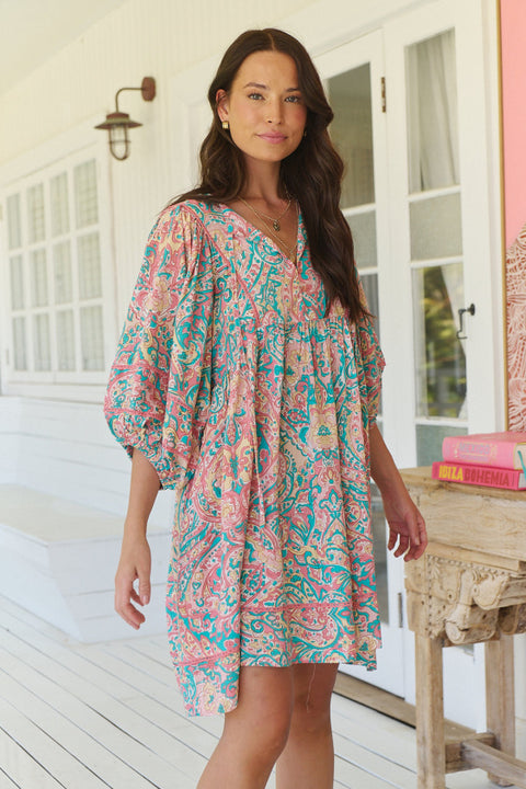 Adela Mini Dress - Ocean Lullaby Print