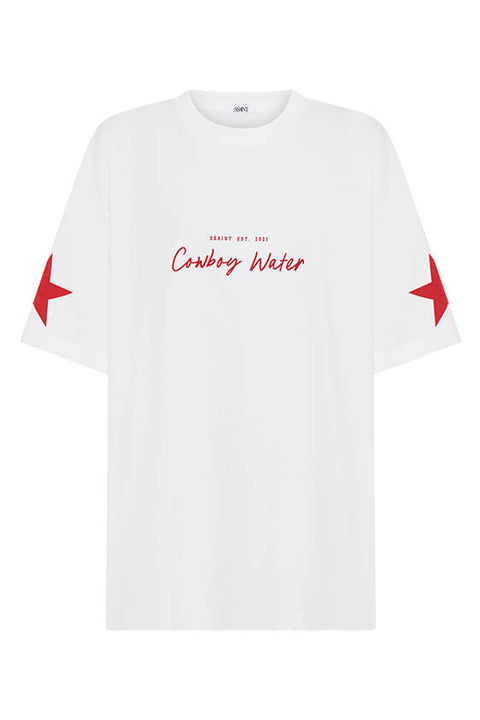 Cowboy Water Tee - White