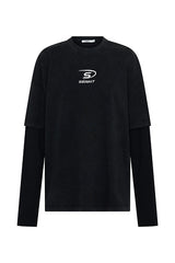 Round One Layered Tee - Vintage Washed Black